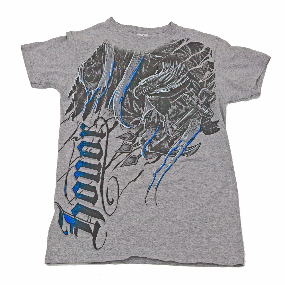 EUC Honor Eagle Anchor Arrows Grey Tee Shirt
